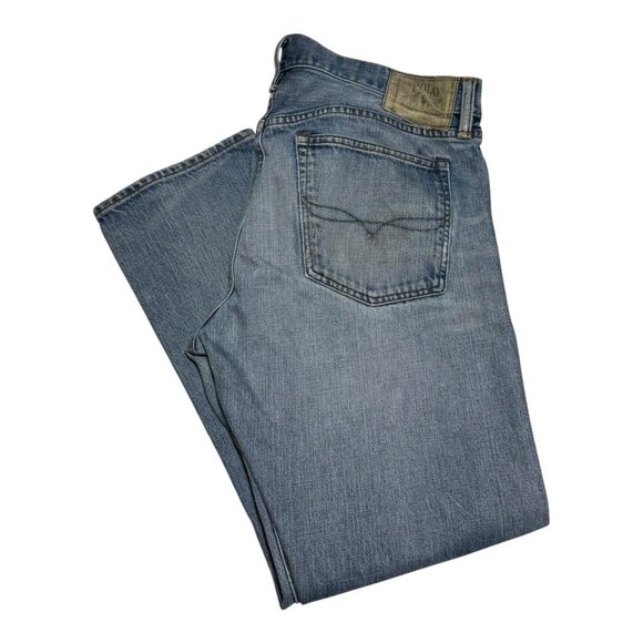 Polo Ralph Lauren Slim Straight 018‎ Distressed Jeans Men’s 36x30 (Fits 37x30.5) - Picture 1 of 13